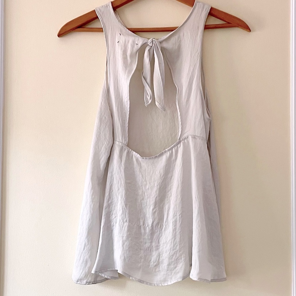 Lou & Grey silk open back top